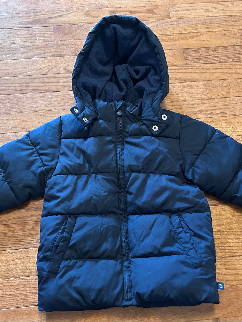 GAP Navy Hooded Puffer Jacket for Kids
